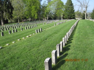 part of the New York State section at Antietam National Cemetery