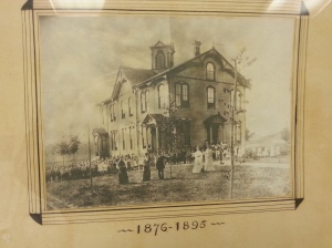 first Union Free School, 1876, on School Street, village of Schaghticoke. burned in 1895.